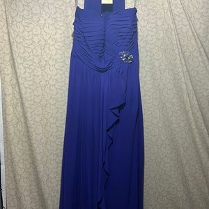 PURPLE Strapless Prom Dress
